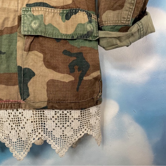 Upcycled Army Fatigue Jacket - Picture 4 of 5